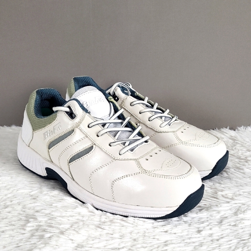 BioFit 940 Whitney Women's Walking Sneakers White Leather, Sz 8.5 XX-Wide